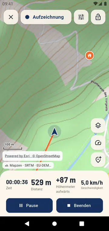 Eine Wanderung aufzeichnen: Zeit, Distanz, Höhenmeter und Geschwindigkeit