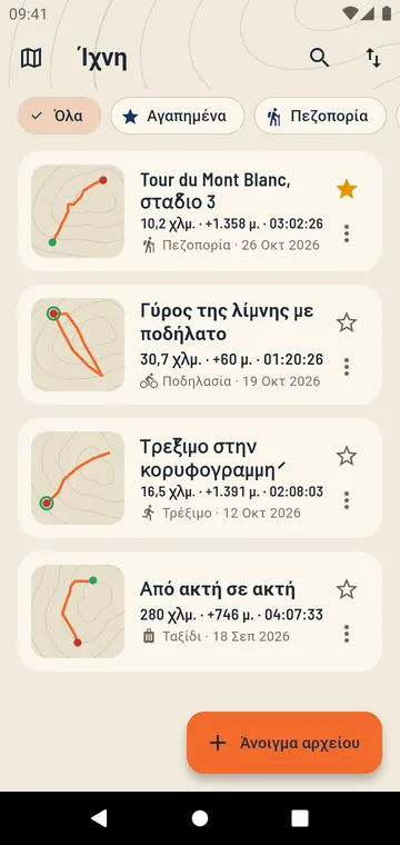 Τα ίχνη σας, με την απόσταση και την ανάβασή τους