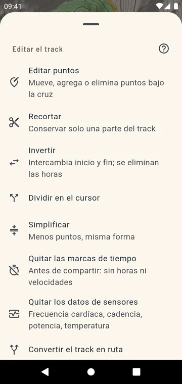 Editar un track: recortar, dividir, invertir, unir
