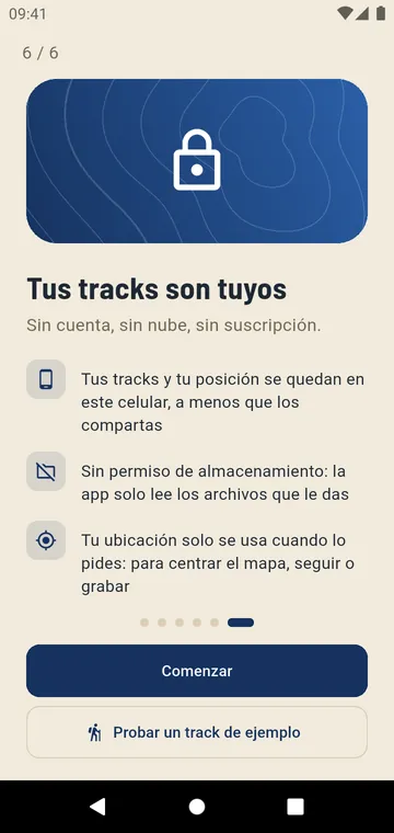 Sin cuenta, sin nube: tus tracks se quedan en tu celular