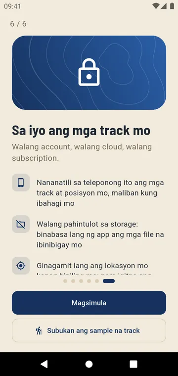 Walang account, walang cloud: nananatili sa telepono mo ang mga track mo