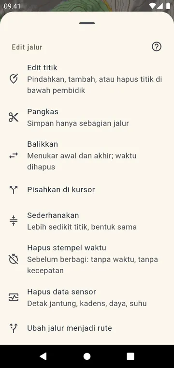 Mengedit jalur: pangkas, potong, balikkan, gabungkan