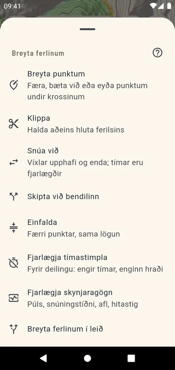 Ferli breytt: klippa, skipta, snúa við, sameina