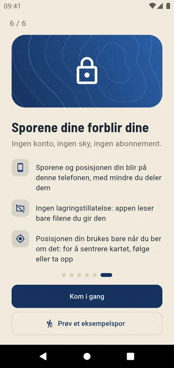 Ingen konto, ingen sky: sporene dine blir på telefonen