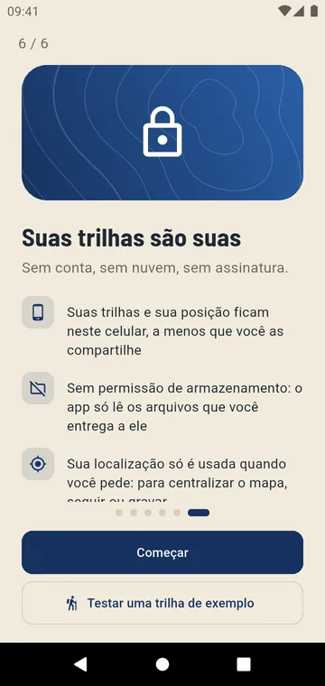 Sem conta, sem nuvem: suas trilhas ficam no seu celular